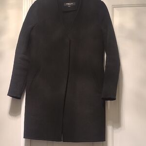 Kenneth Cole Wool With Sweater Sleeves Coat